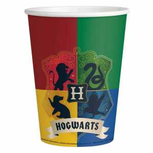 Papierbecher Harry Potter Häuser 250ml 8er, Amscan