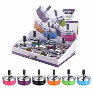 Taschenaschenbecher sortiert, 6 verschiedene Farben