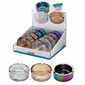 Aschenbecher Rainbow 9cm sortiert, 3 verschiedene Farben