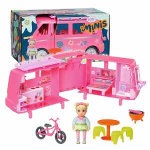 BABY born Minis Campervan mit vielen Accessoires und Aufklebern ab 3 J