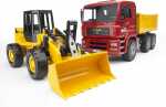 bruder Kipp-LKW MAN TGA und Gelenkradlader 1:16