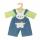 Latzhose mit Shirt Bunny Lou Gr.35-45cm, Latzhose mit Ringelshirt