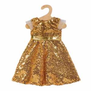 Kleid Goldstar Gr.35-45cm, für Puppen und Plüschtiere, Klettverschluss
