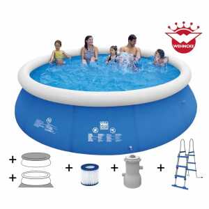 Pool-Set Quick Up D450x90cm 5teilig, mit Filterpumpe, Leiter,