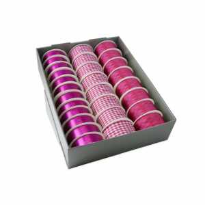 Geschenkband-Set magenta 28er, 40mm x 2m, 25mm x 3m, 10mm x 3m