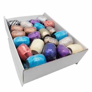 Ringelband Weihnachten 20mx10mm 50er sortiert, Eiknäul