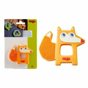 Greifling Fuchs mit Noppen orange, aus Silikon, ab 6 Monaten