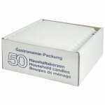 Haushaltskerzen 21x195mm weiss 50er