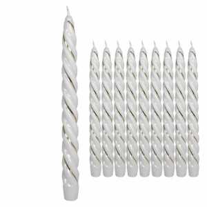 Renaissancekerzen 22x250mm weiss 10er