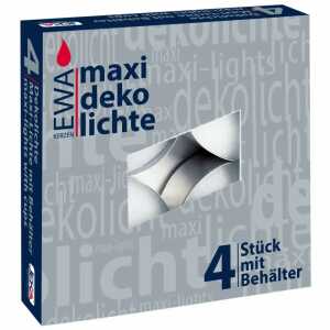 Maxi Teelicht weiss 4er 4014546007580