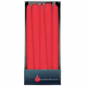 Leuchterkerzen 22x240mm rot 10er