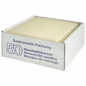 Haushaltskerzen 21x195mm champagner 50er