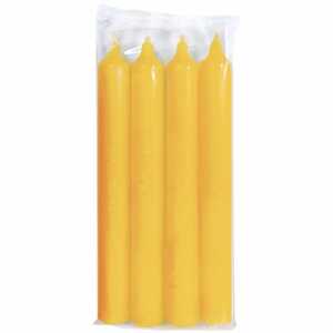 Tafelkerzen 21x195mm goldgelb 4er