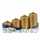 Stumpenkerzen gestuft gold metallic 4er