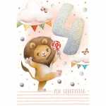 Zahlenkarte Kinder 4. Geburtstag 4016723026049