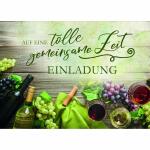 Einladungskarten Wein 5er mit Umschlag