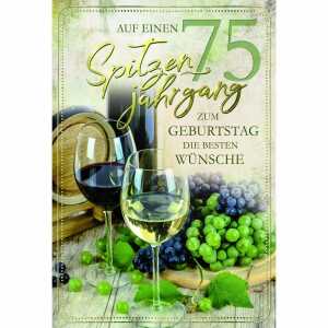 Zahlenkarte 75. Geburtstag, Innendruck