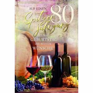 Zahlenkarte 80. Geburtstag, Innendruck