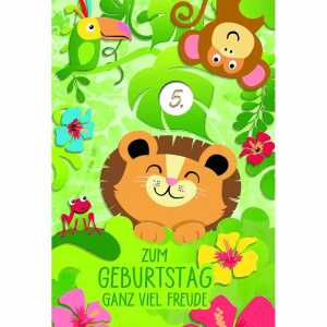 Zahlenkarte Drehen Kinder Dschungel