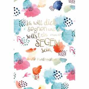 Glückwunschkarte Konfirmation Farbtupfer