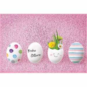 Klappkarte Ostern Ostereier Glimmer