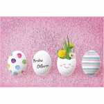 Klappkarte Ostern Ostereier Glimmer