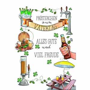 Klappkarte Vatertag kleine Bier Bilder