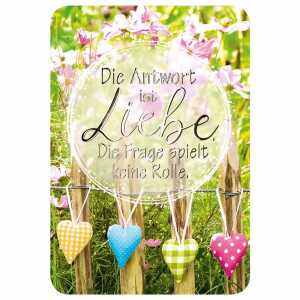 Postkarte Good Feelings Die Antwort ist Liebe