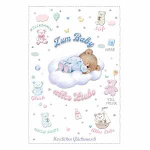Glückwunschkarte zum Baby alles Liebe
