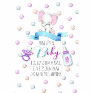 Glückwunschkarte zum süßen Baby
