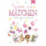 Glückwunschkarte zum Mädchen A4 lustige Tiere