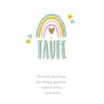 Glückwunschkarte Taufe Regenbogen