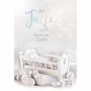 Glückwunschkarte Taufe Wiege 4016723320956