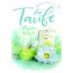 Glückwunschkarte Taufe Taufkerze weiße...