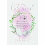 Glückwunschkarte Taufe Patenbrief Mädchen Kranz