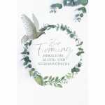 Glückwunschkarte Firmung Kranz und Taube