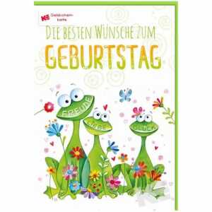 Geldscheinkarte Kröten Umschlag innen geklebt