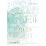 Gutscheinkarte grün mit Schrift