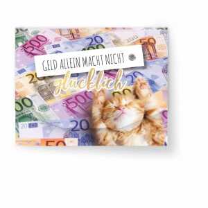 Geldscheinkarte Katze mit Innendruck 3teilig