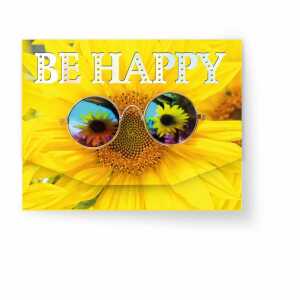 Geldscheinkarte Sonnenblume Innendruck