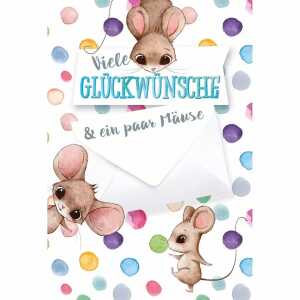 Geldscheinkarte Mäuse 4016723411173
