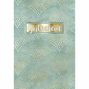 Gutscheinkarte kreise QF Druckkarte weißer Karton