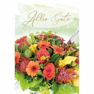 Klappkarte Alles Gute Blumenstrauß