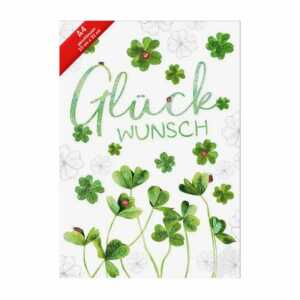 Klappkarte Die schönste Kleeblätter
