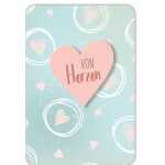 Klappkarte von Herzen mit aberundeten Ecken