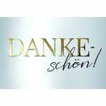 Dankeskarte Schriftzug Druckkarte weißer Karton