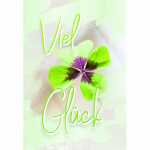 Klappkarte Viel Glück Kleeblatt