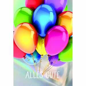 Klappkarte Alles Gute Ballons 4016723413191