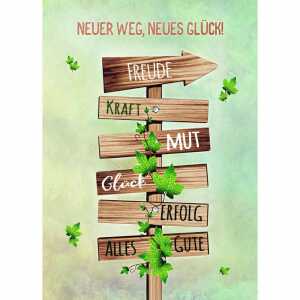 Klappkarte Abschied A4 Wegweiser 4016723414082