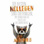 Klappkarte Abschied Waschbär 4016723414174